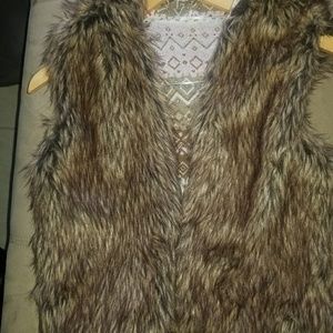 Faux fur vest